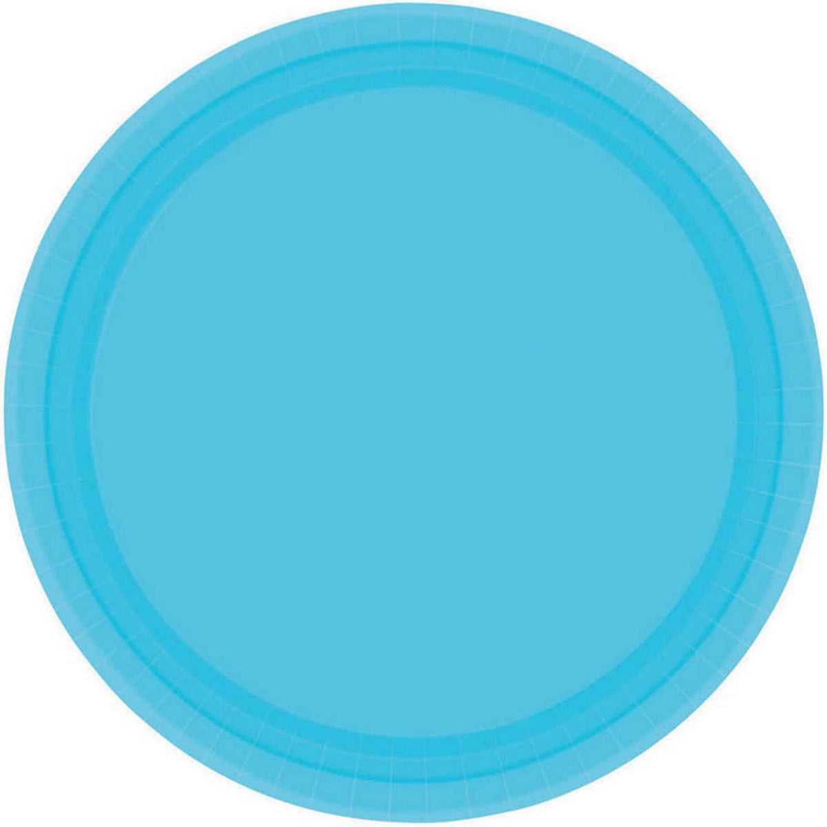 Paper Plates 23cm Round Pack of 8 Caribbean Blue
