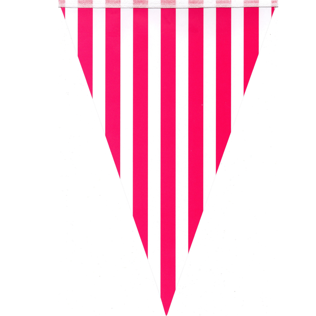 Bunting Flags Stripe Pink