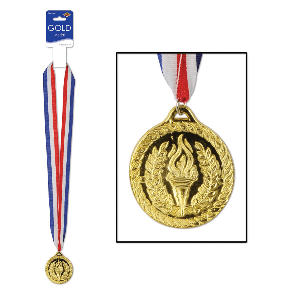 Gold Sports Medal &amp; Ribbon