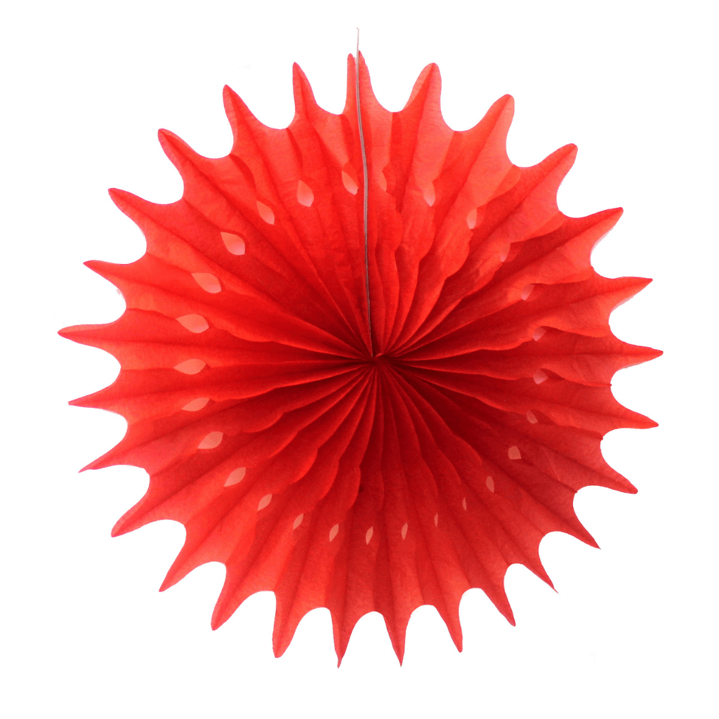 Decorative Fan Red 30cm