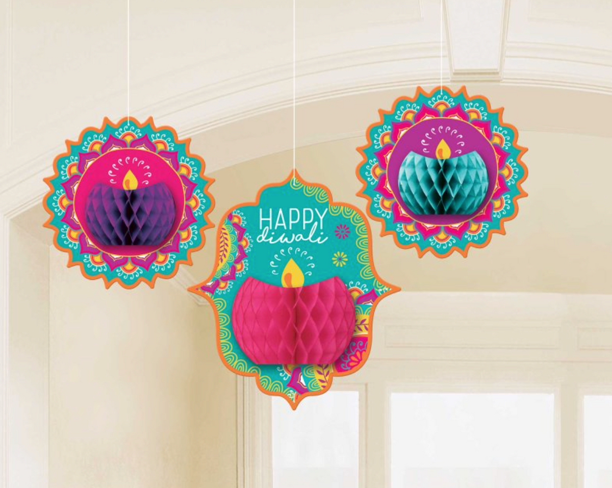 Diwali Honeycomb Hanging Decorations