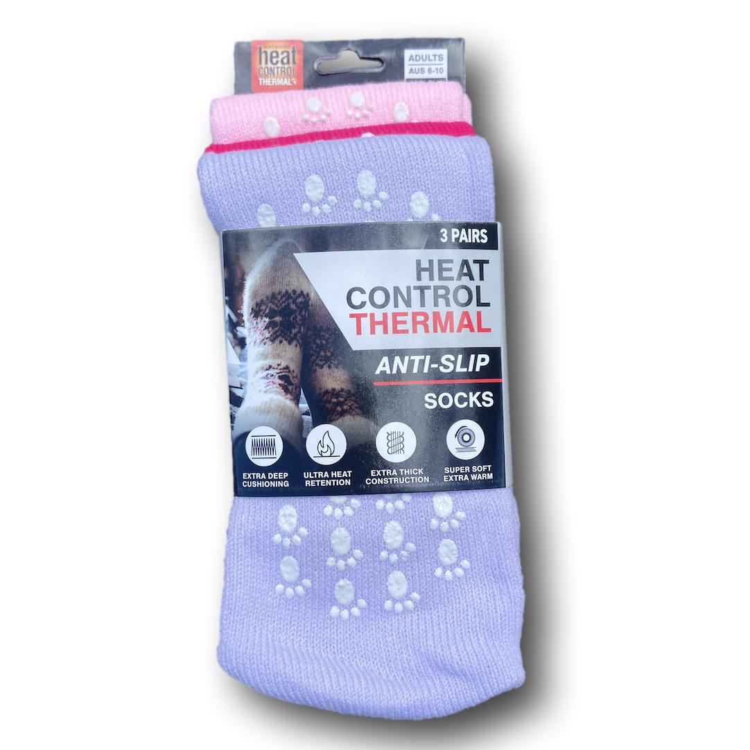 3pk Ladies Anti-Slip Socks