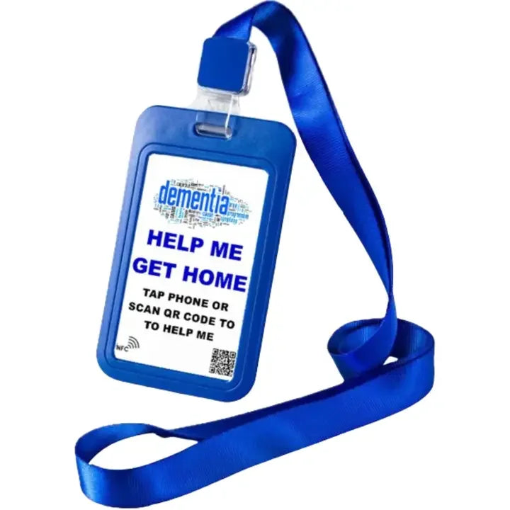 Dementia 'Help Me Get Home' Medical Id Information Card with Passive Geolocation Tracking System