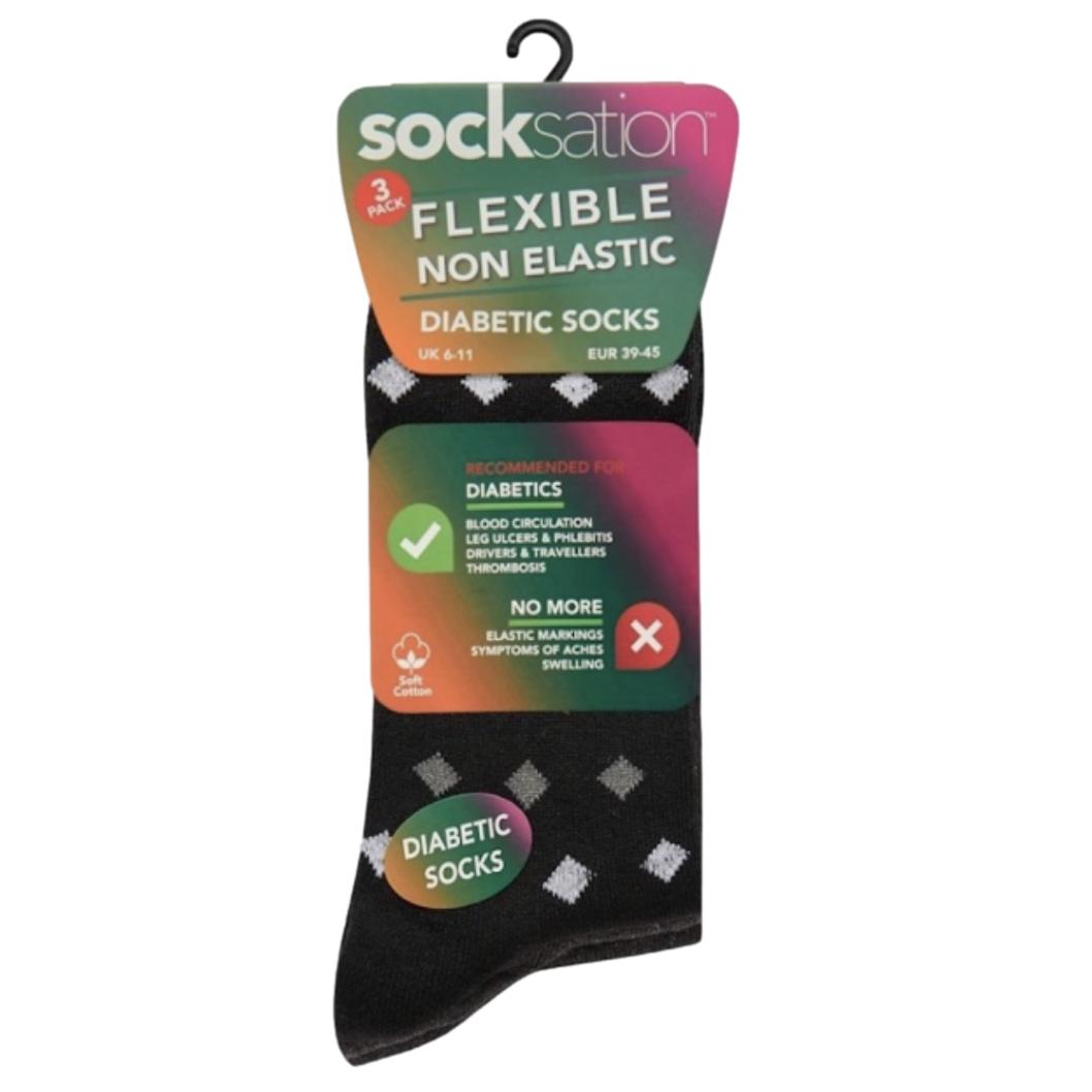 Flexi-Top Men's Loose Top Socks - Pack of 3