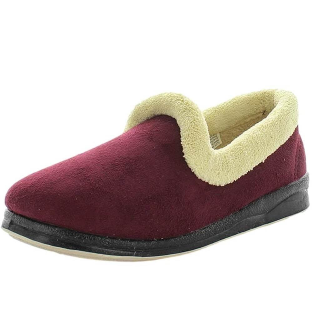 Burgundy Padded Insole Slippers