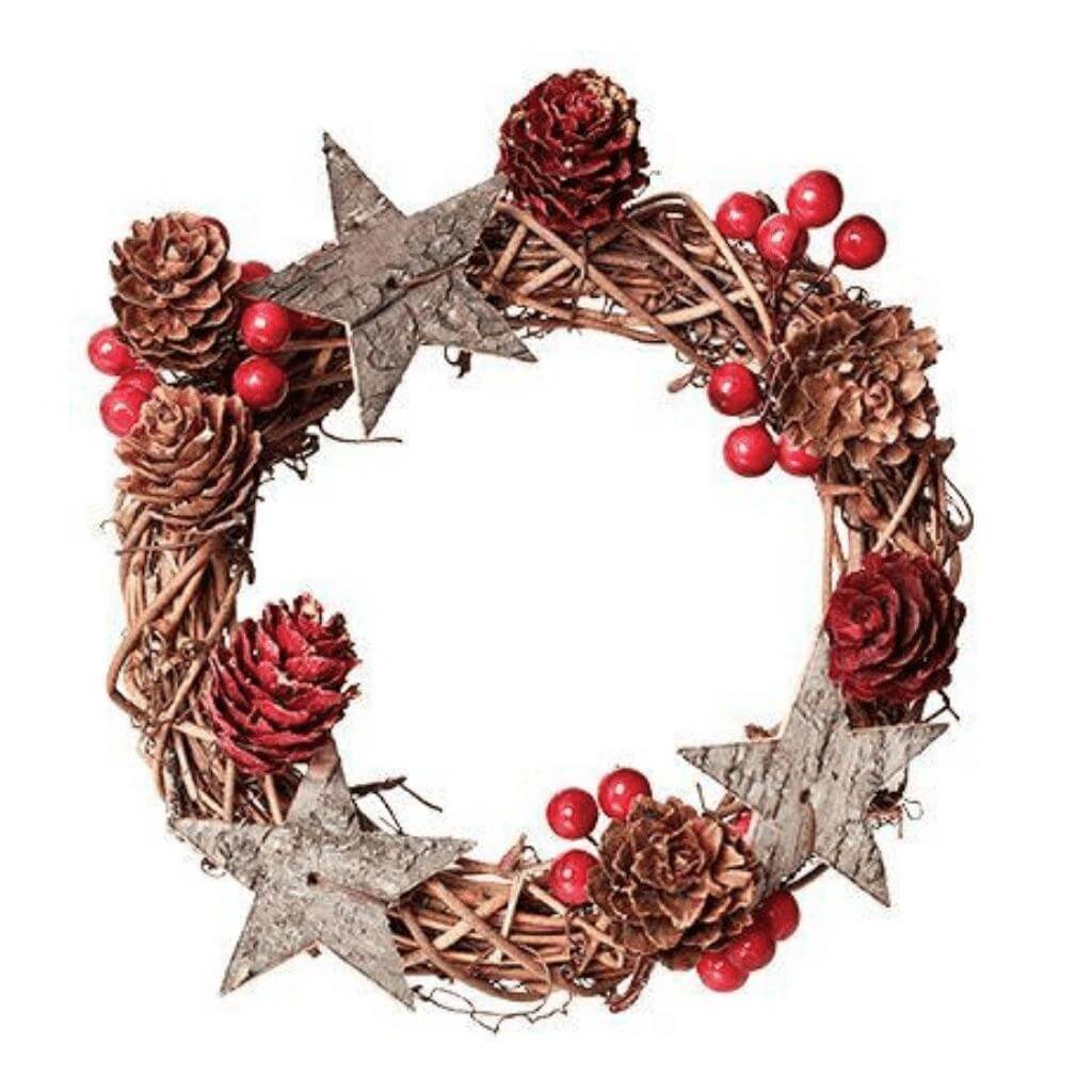 Christmas wreath shape