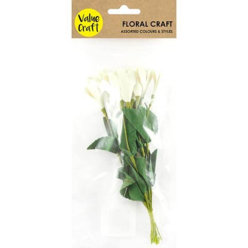 Flower Foam Tulip 10 Head White
