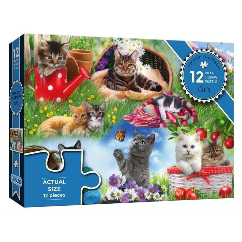 Piecing Together Cats 12 Pieces