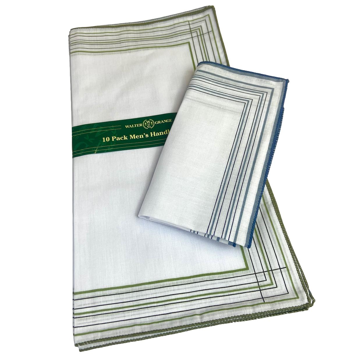 10 Men's Handkerchiefs - Senior Style