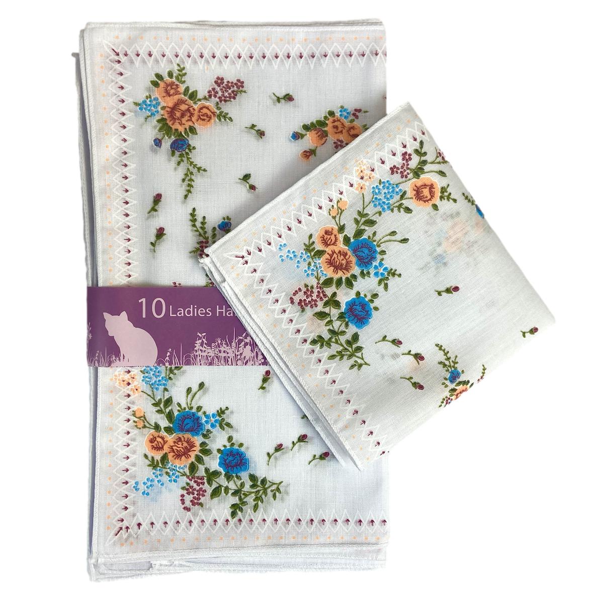 10 Women's Handkerchiefs - Senior Style