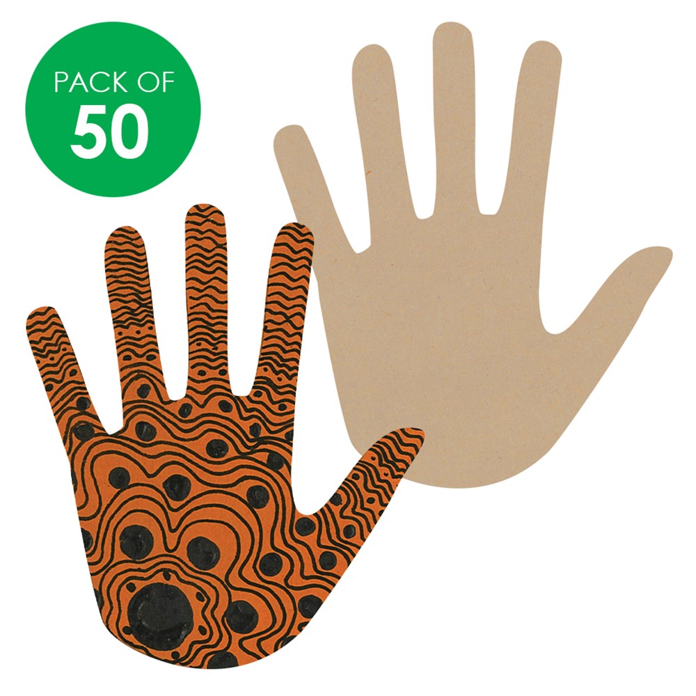 Cardboard Hands Pack of 50