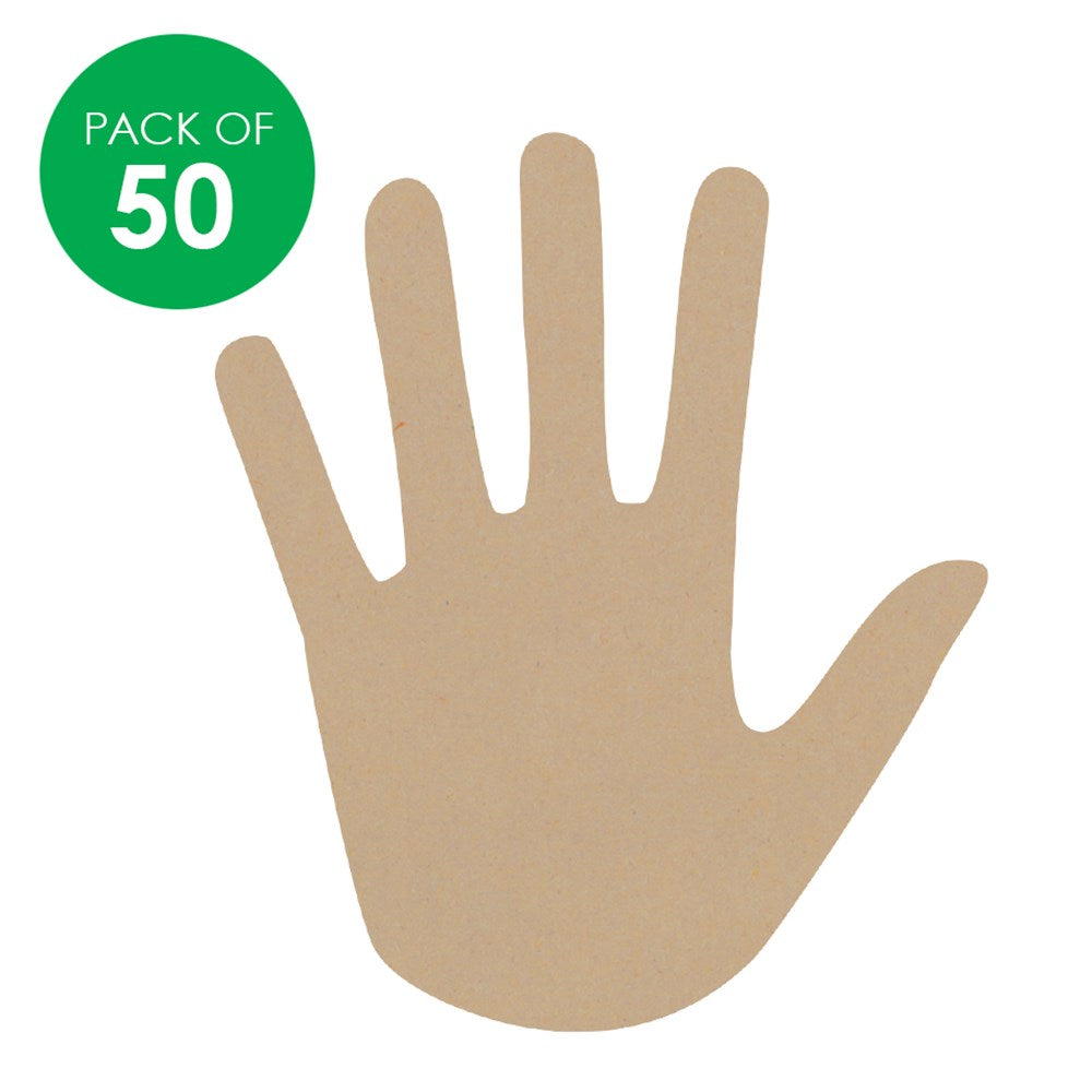 Cardboard Hands Pack of 50