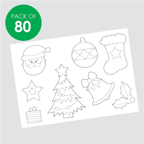 Colour Your Own Window Clings - Christmas - Pack of 80