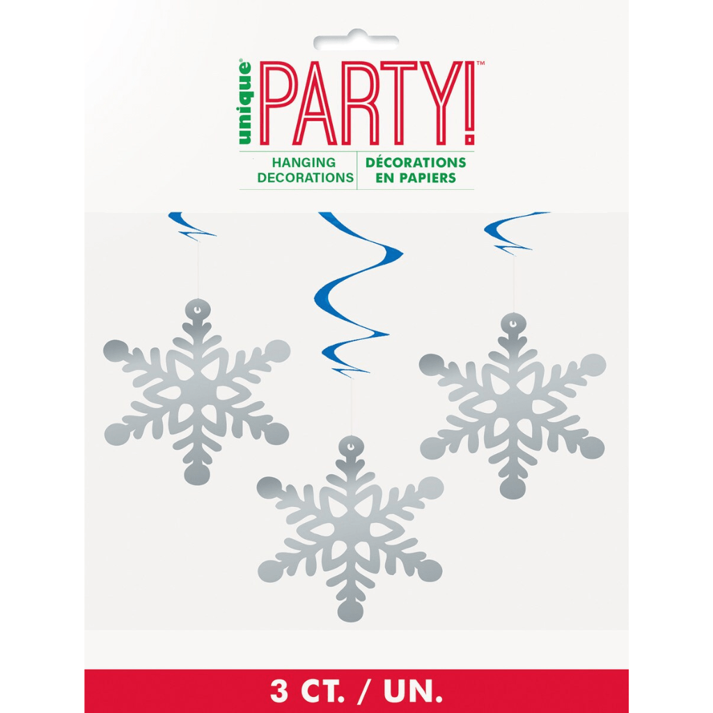 3 Snowflakes Hanging Decorations