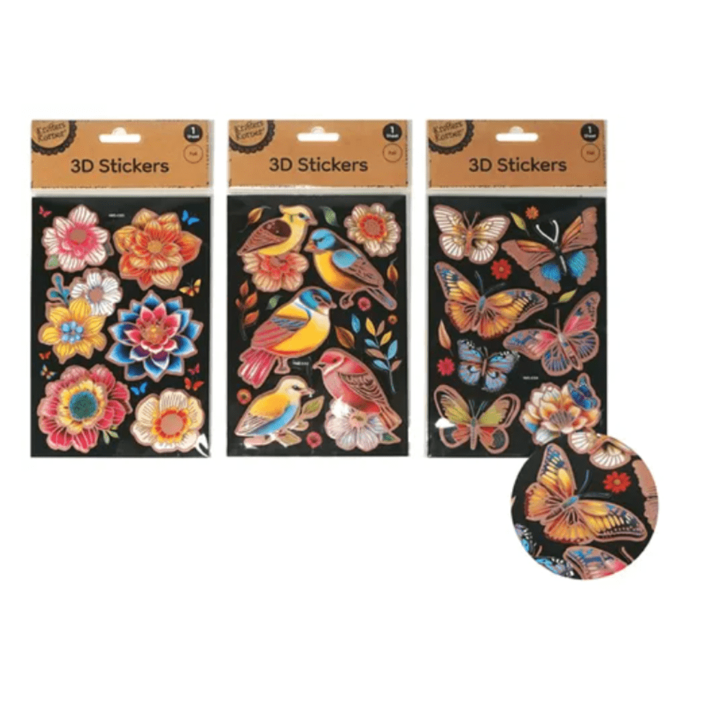 3D Stickers with Metallic Foil