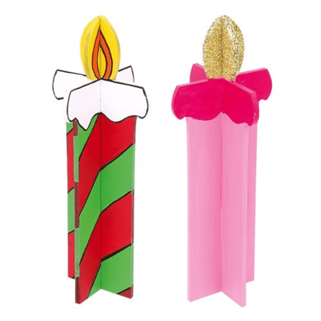 3D Wooden Candles