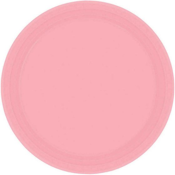 Paper Plates 23cm Round Pack of 8 Pink
