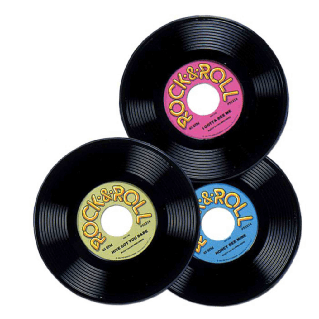 50's Plastic Record Decorations