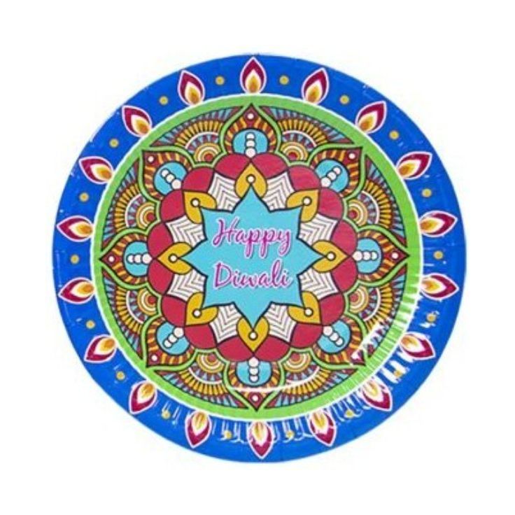 7" Diwali Paper Plates 8PK - Senior Style
