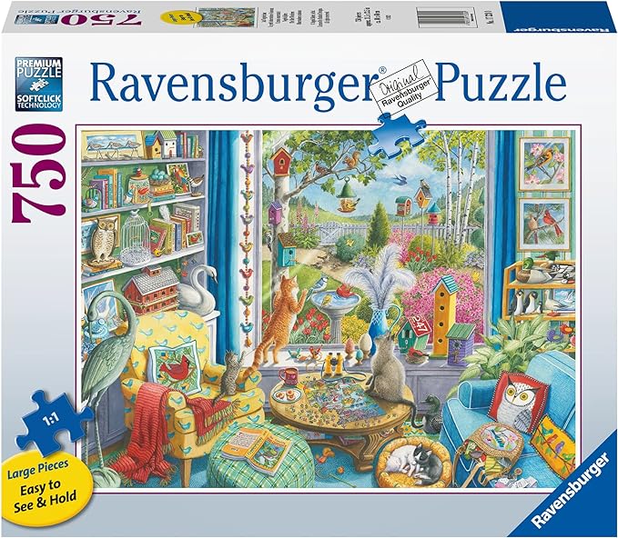 The Bird Watchers Puzzle - 750 Large Piece Jigsaw Puzzle