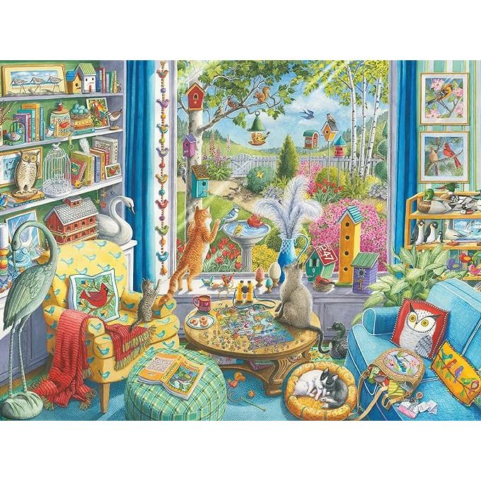 The Bird Watchers Puzzle - 750 Large Piece Jigsaw Puzzle