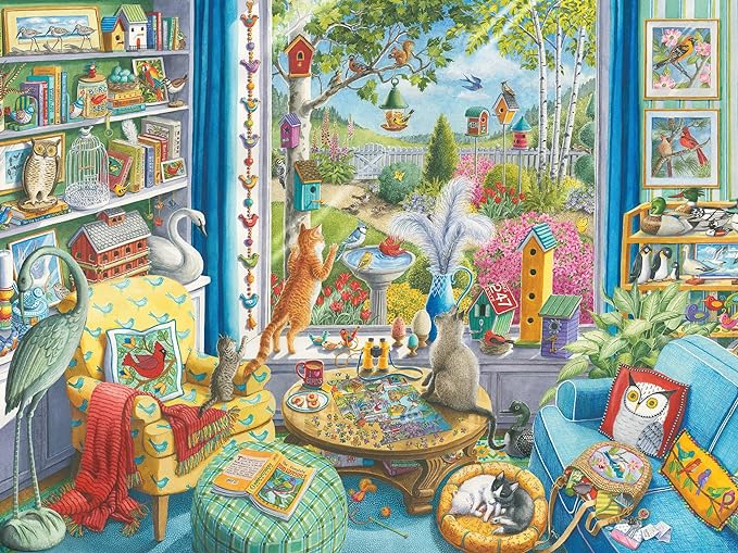 The Bird Watchers Puzzle - 750 Large Piece Jigsaw Puzzle