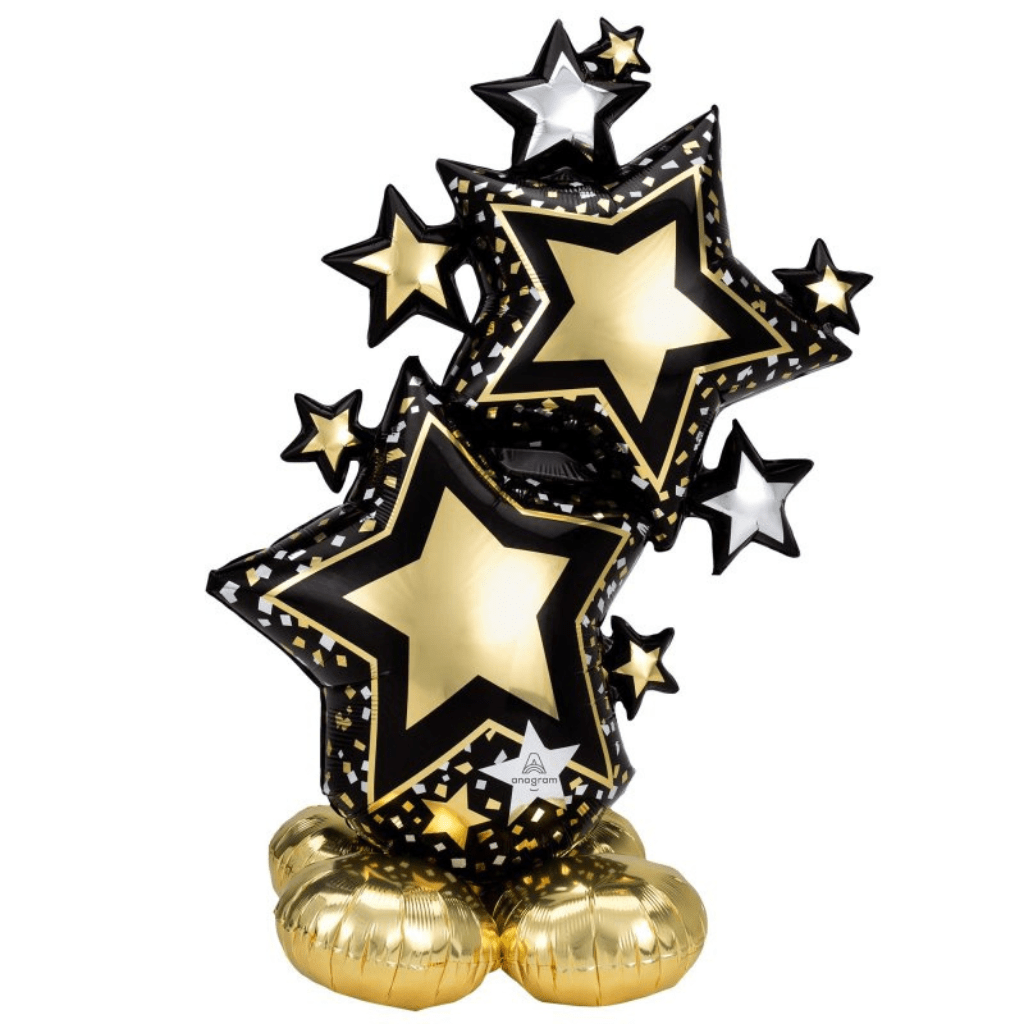 Airloonz Black and Gold Star