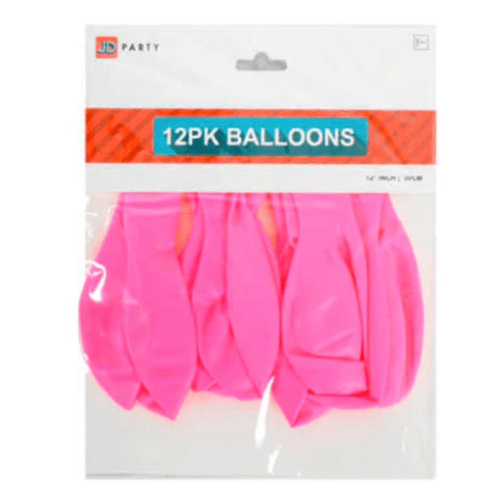 Balloons Pink Pack Of 12