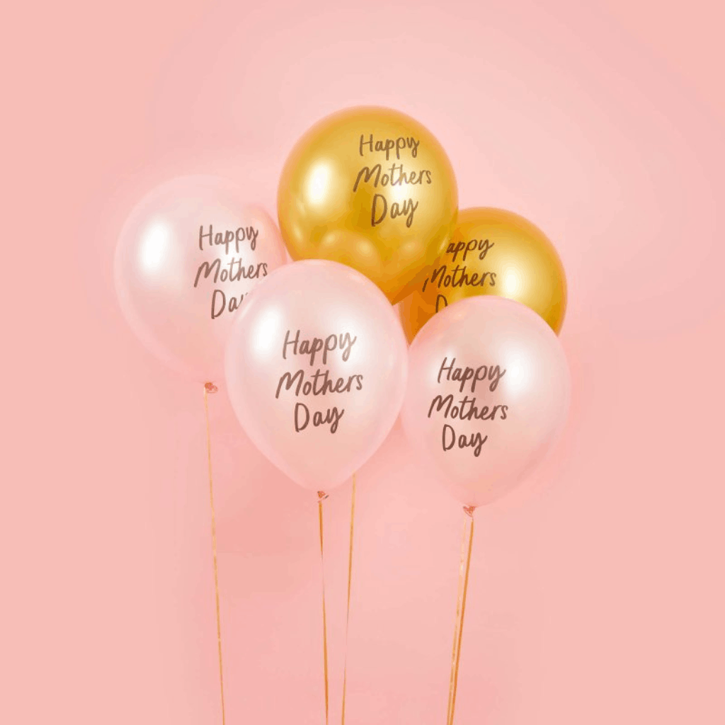 Best Mum Ever Pink & Gold 'Happy Mother's Day' 30cm Latex Balloons