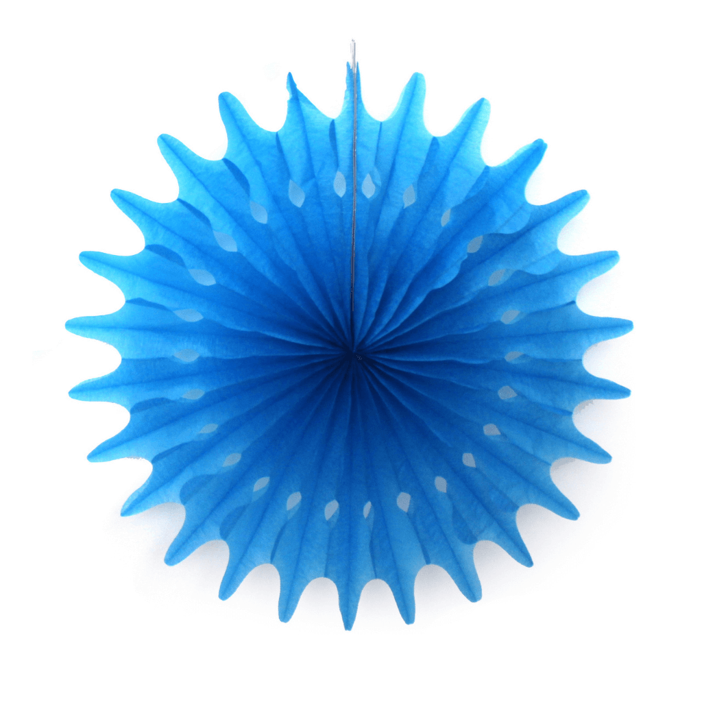 Decorative Fan Blue 30cm