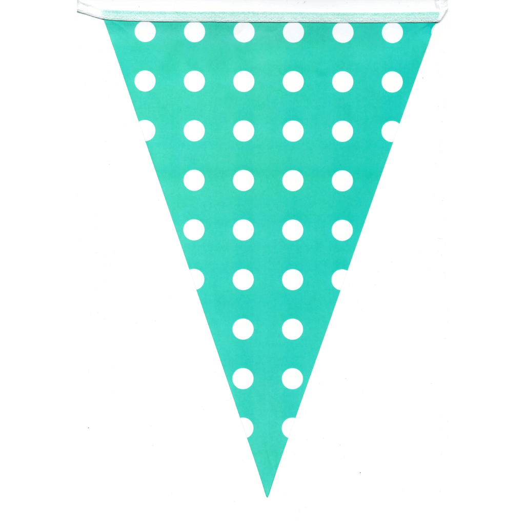 Bunting Flags Dot Cyan