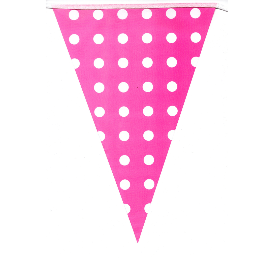 Bunting Flags Dot Pink