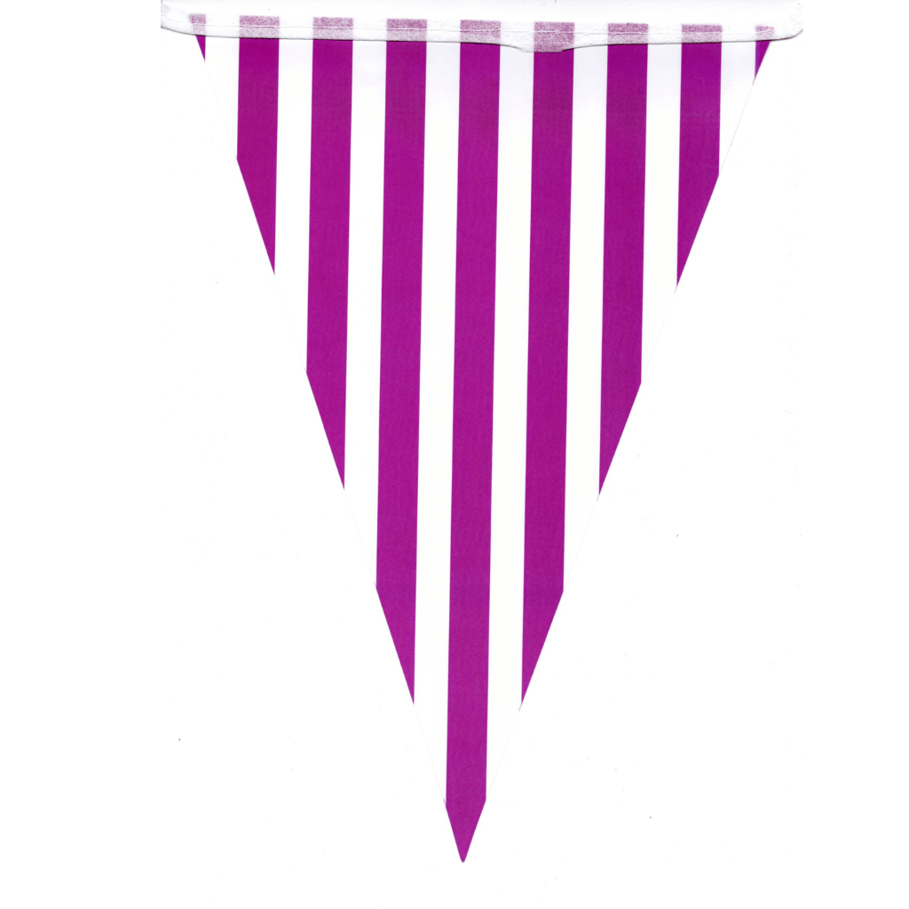Bunting Flags Stripe Purple