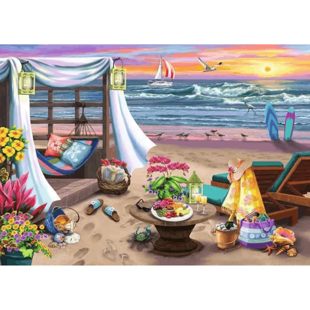 Cabana Retreat - 500 Piece Large Jigsaw Puzzle