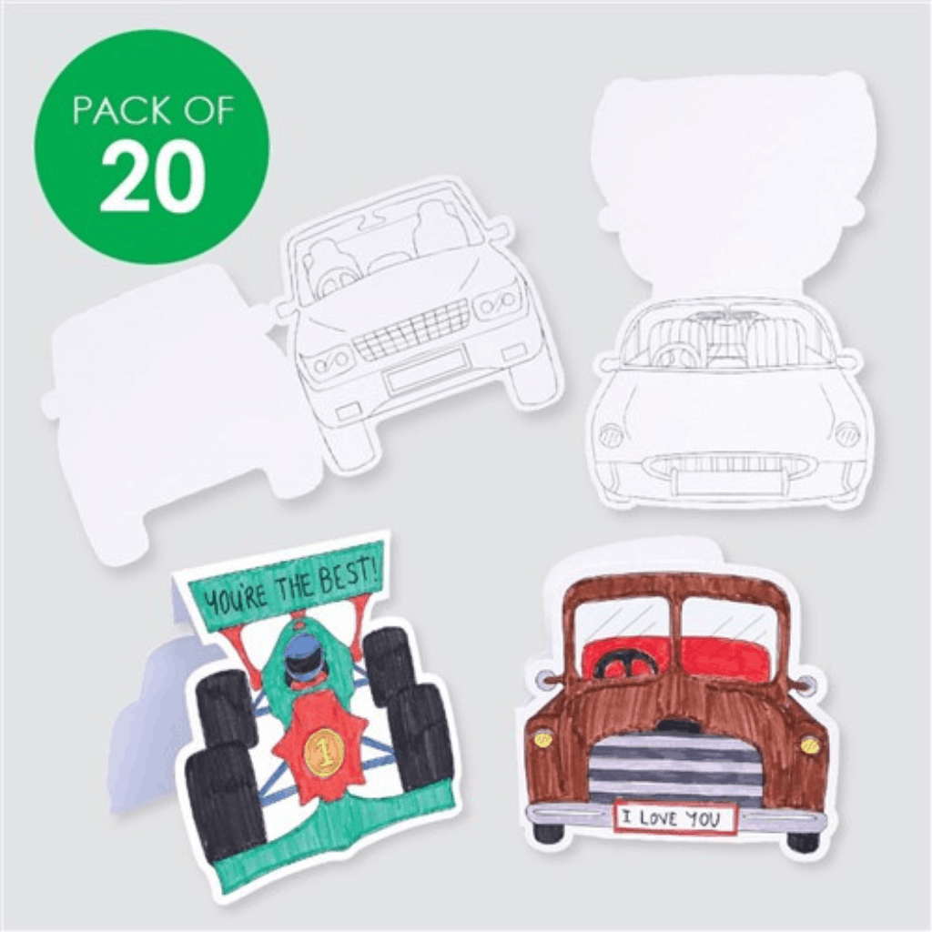 Cardboard Car Greeting Cards