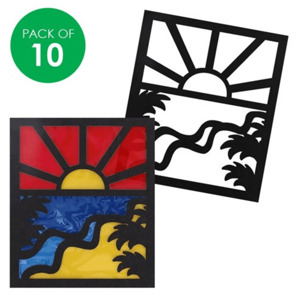 Cardboard Stained Glass Frames - Scenery