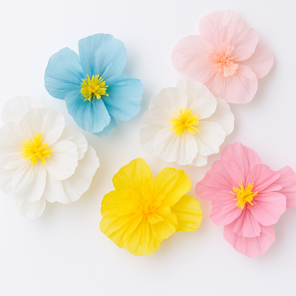 Hello Spring Tissue Paper Flowers