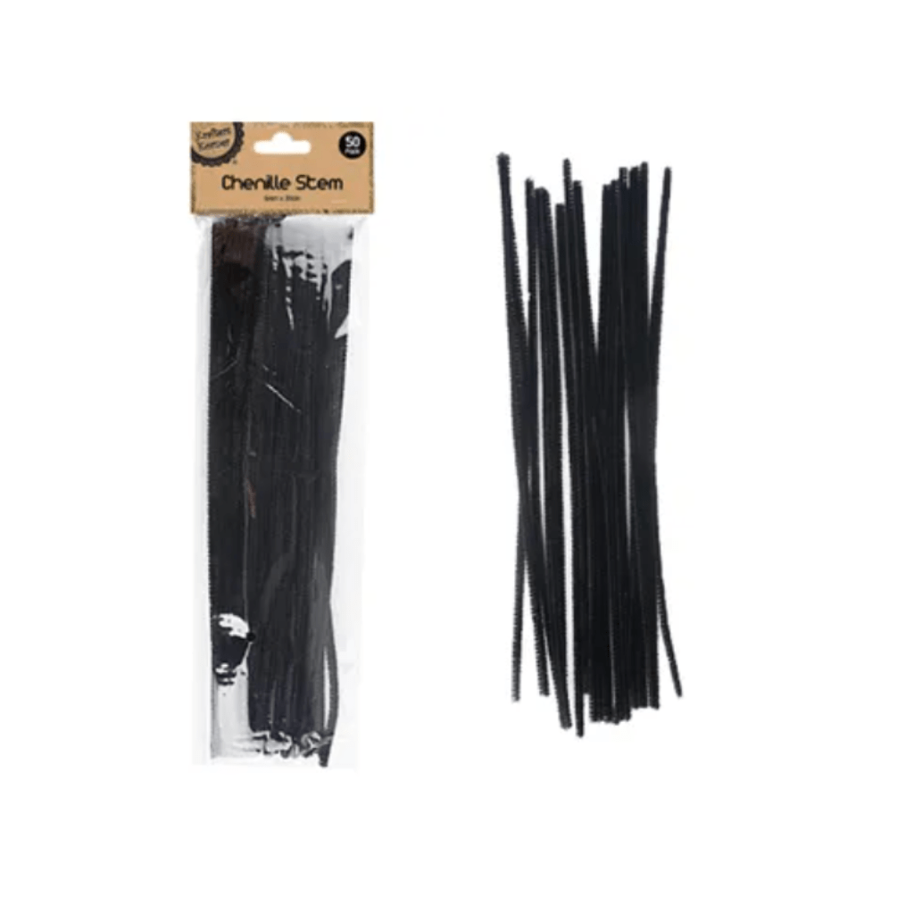 Chenille Stems - Black