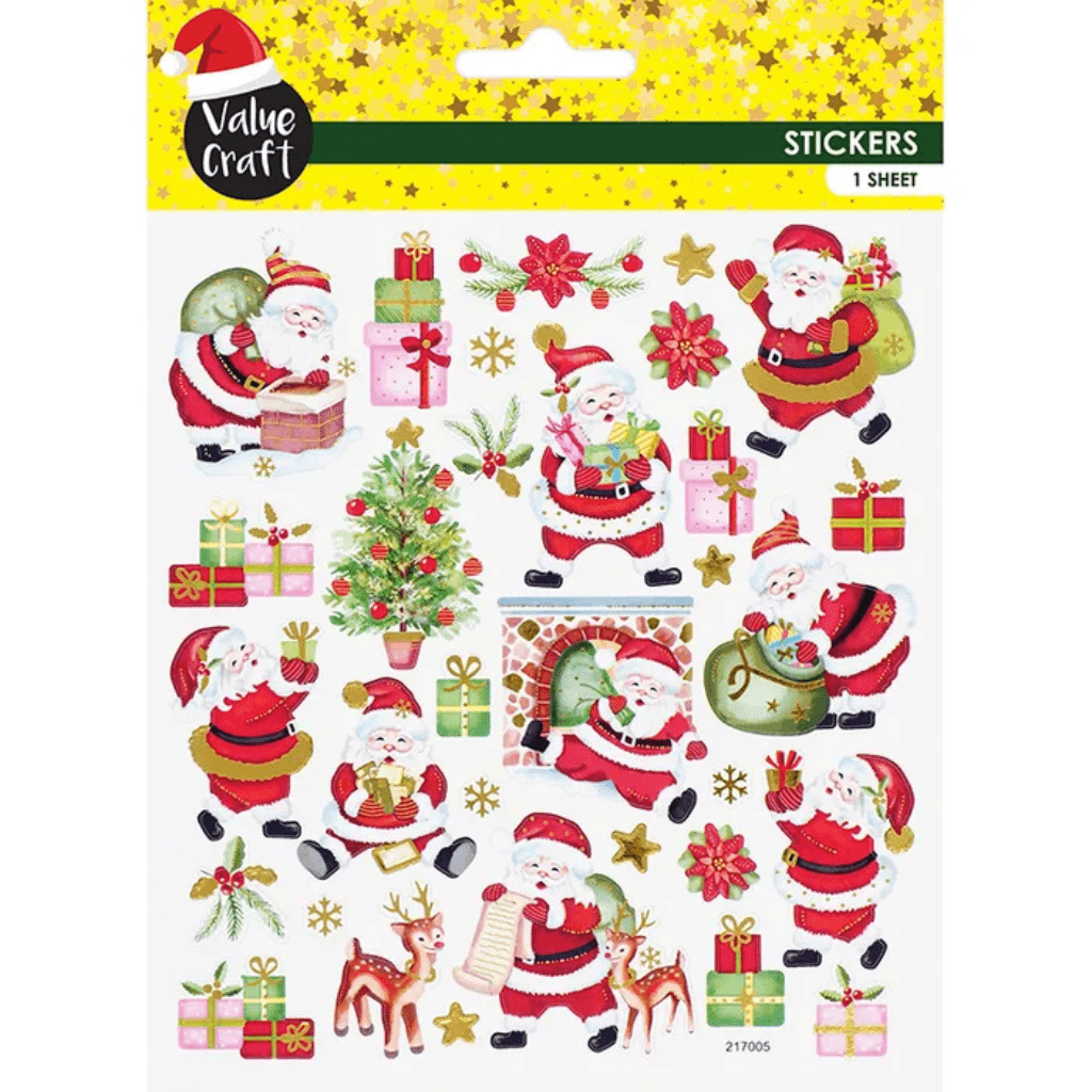 Christmas Colour Stickers - Santa Claus Mix