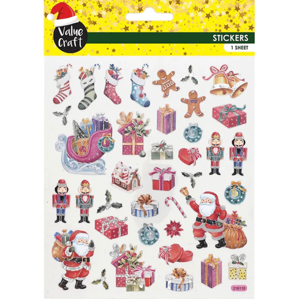 Christmas Foil Stickers - Nutcrackers Mix