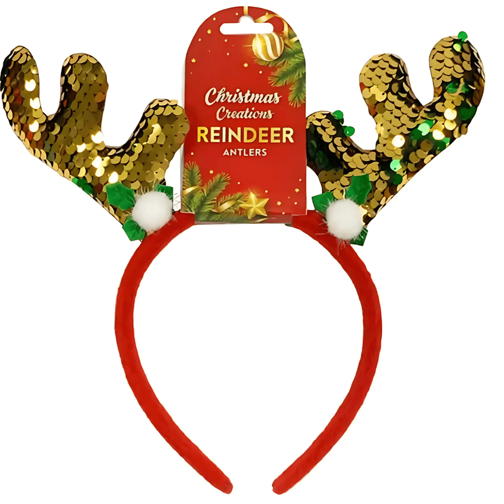 Christmas Sequin Reindeer Antlers