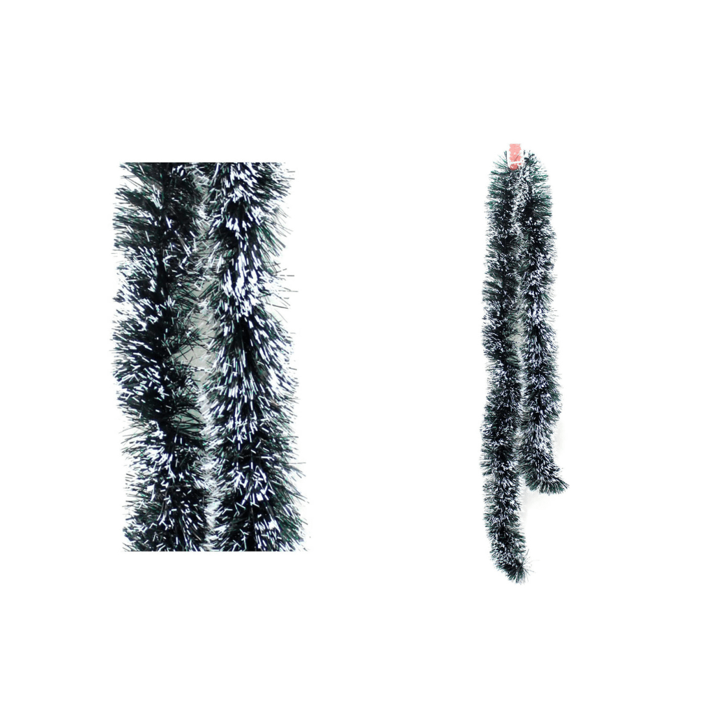 Christmas Tinsel White and Green