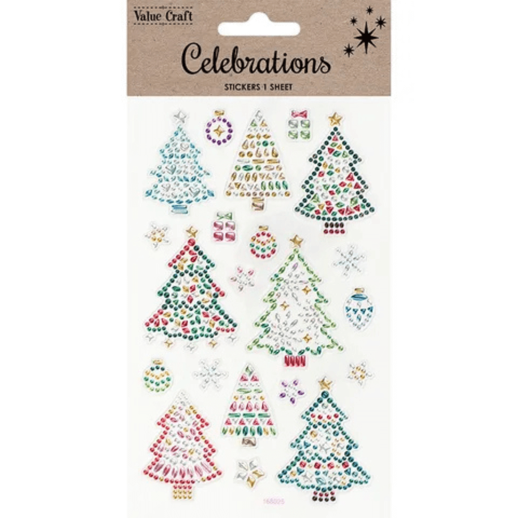 Christmas Crystal Stickers - Trees