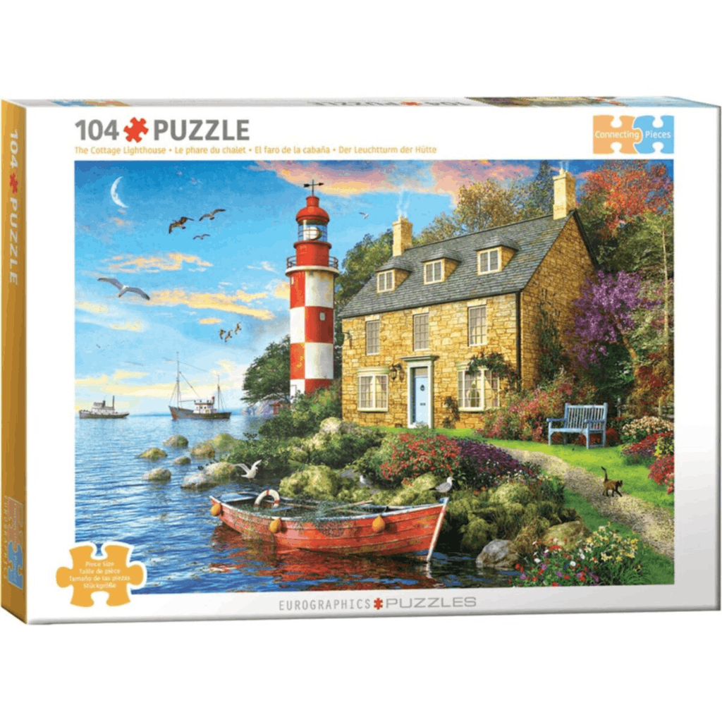 Connecting Pieces Cottage - 104 Pieces Jigsaw Puzzle