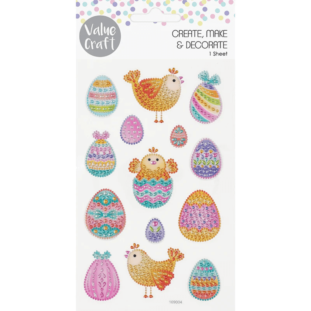 Crystal Chicks and Eggs Stickers