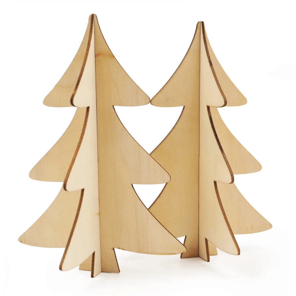 DIY 3D Wooden Christmas Trees