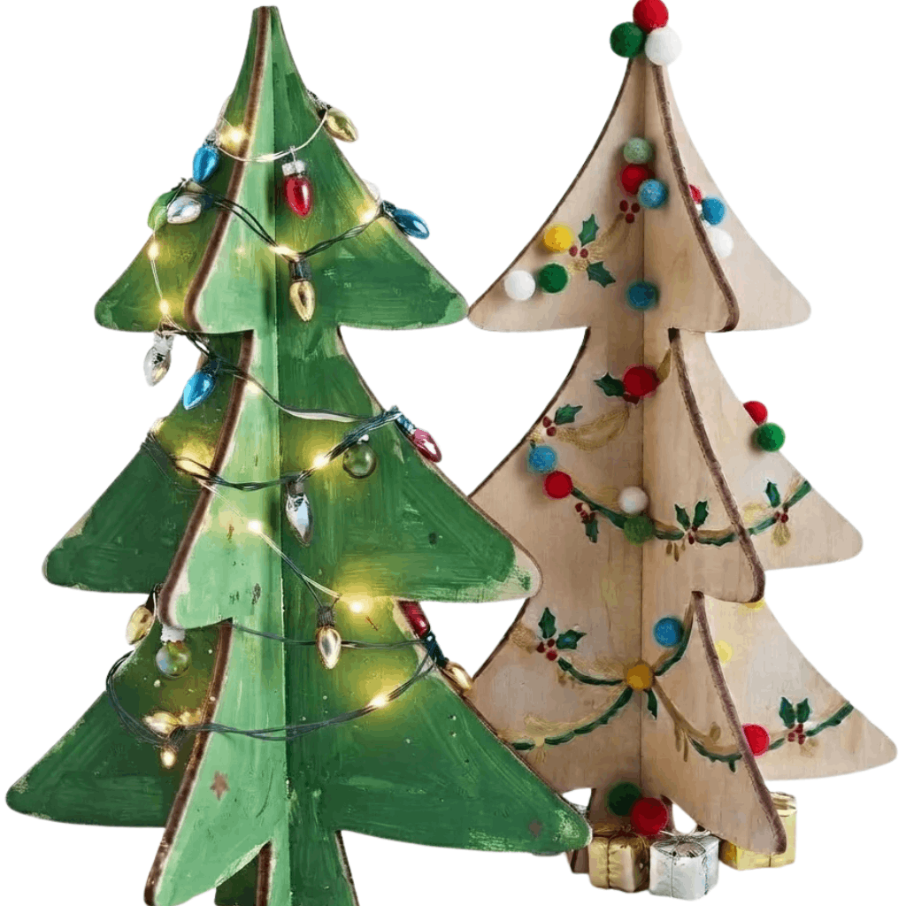 DIY 3D Wooden Christmas Trees