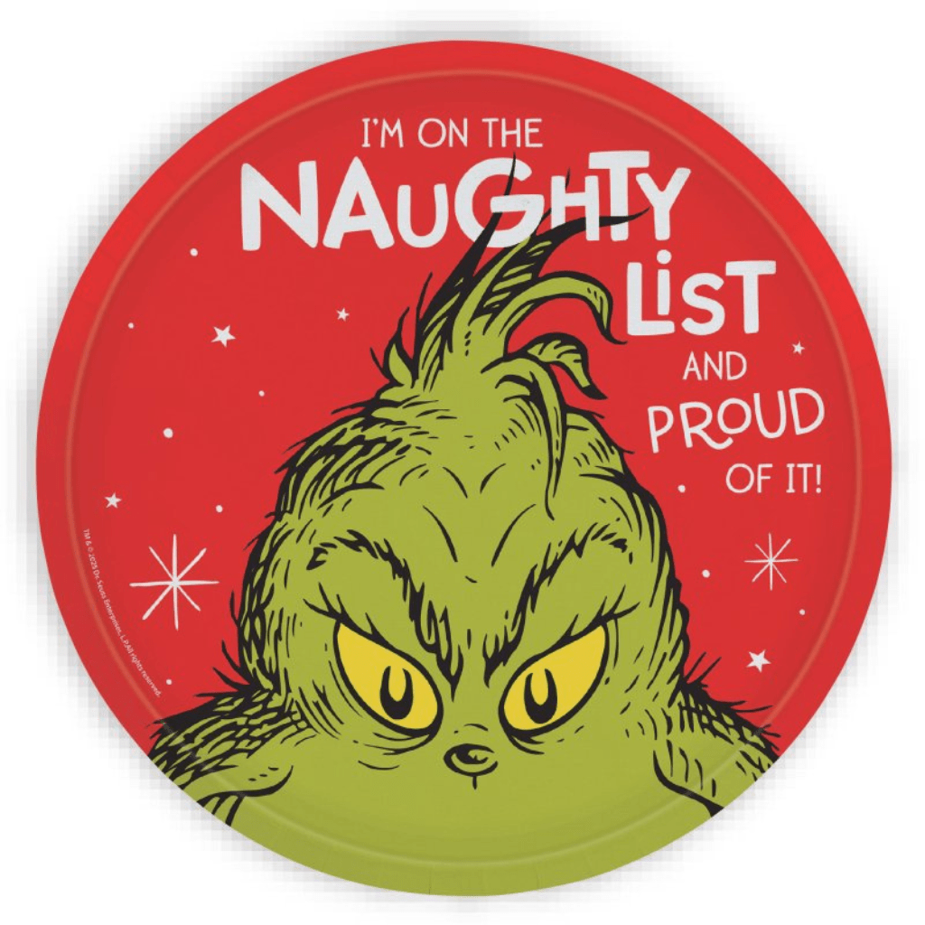 Dr. Seuss The Grinch 23cm Paper Plates