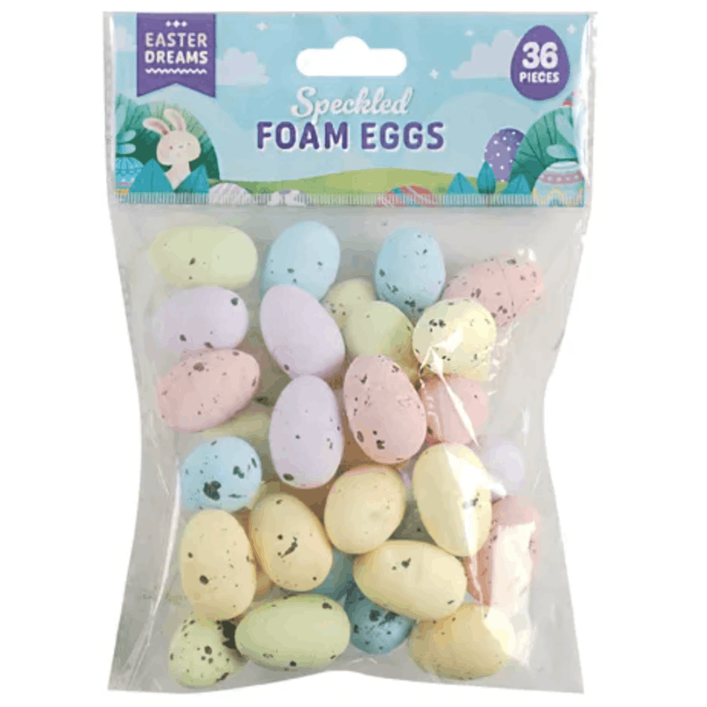 Easter Speckled Foam Eggs - 36 Pack Craft Embellishments