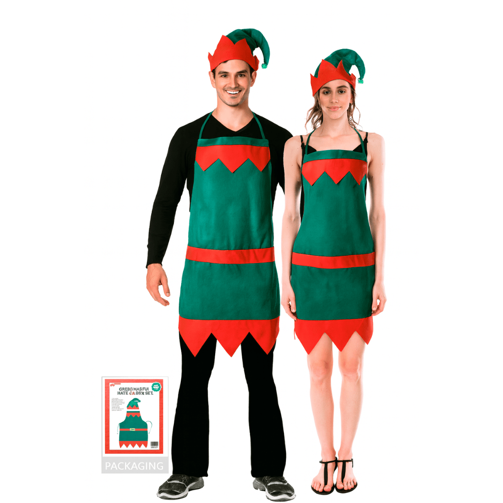 Elf Hat and Apron Set